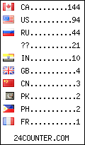 visitors by country counter