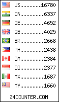 visitors by country counter
