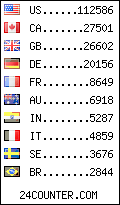 visitors by country counter