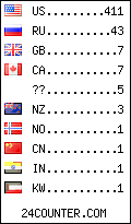 visitors by country counter