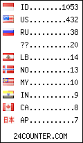 visitors by country counter