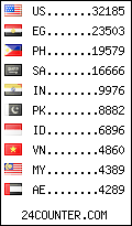 visitors by country counter