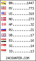 visitors by country counter