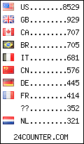 visitors by country counter