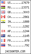 visitors by country counter