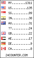 visitors by country counter