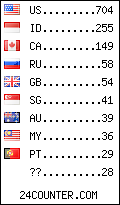 visitors by country counter