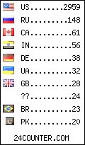 visitors by country counter
