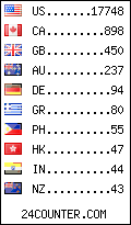visitors by country counter