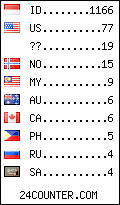 visitors by country counter