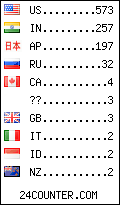 visitors by country counter