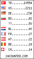 visitors by country counter