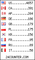 visitors by country counter