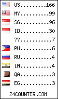 visitors by country counter