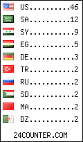 visitors by country counter