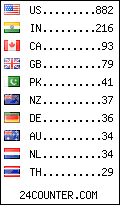 visitors by country counter