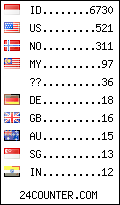 visitors by country counter