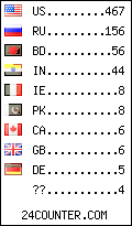 visitors by country counter