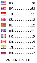 visitors by country counter