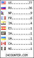 visitors by country counter