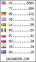 visitors by country counter