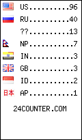 visitors by country counter