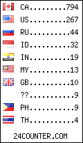 visitors by country counter