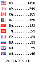 visitors by country counter