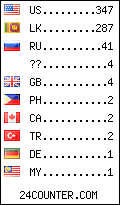 visitors by country counter