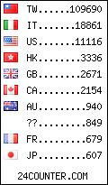 visitors by country counter
