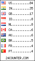visitors by country counter