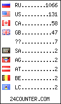 visitors by country counter