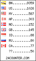 visitors by country counter