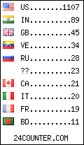 visitors by country counter