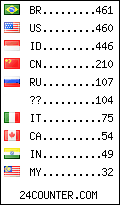 visitors by country counter