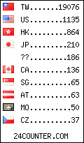 visitors by country counter