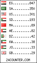 visitors by country counter