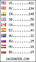 visitors by country counter