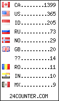 visitors by country counter