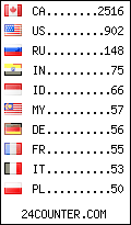 visitors by country counter