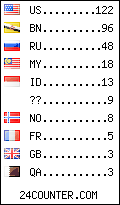 visitors by country counter