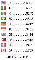 visitors by country counter