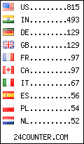 visitors by country counter