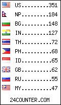 visitors by country counter