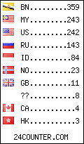 visitors by country counter