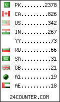 visitors by country counter