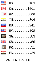 visitors by country counter