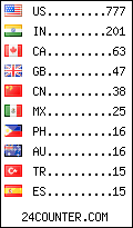 visitors by country counter