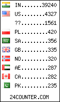 visitors by country counter