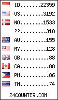 visitors by country counter